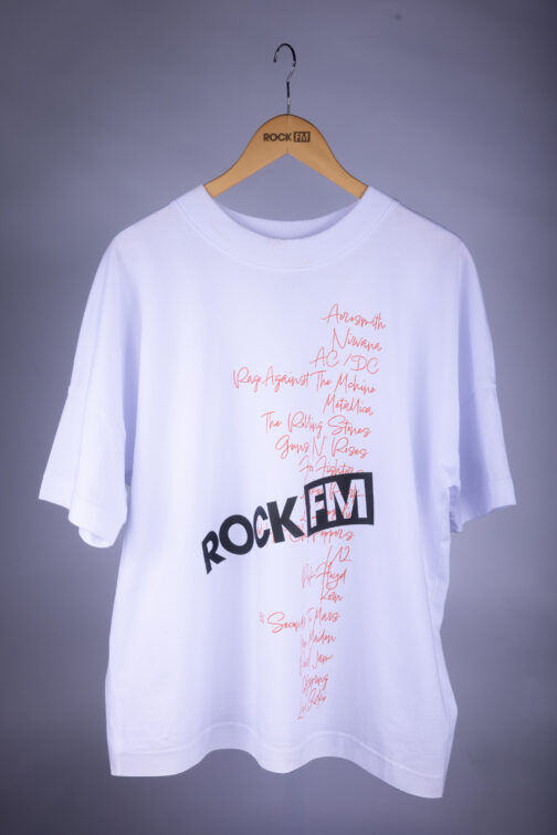 Oversize-Shirt - bands - white – Bild 4