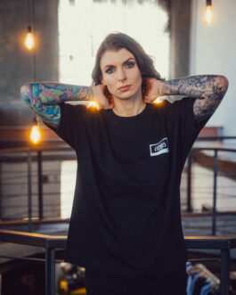 Oversize-Shirt – casette short – black