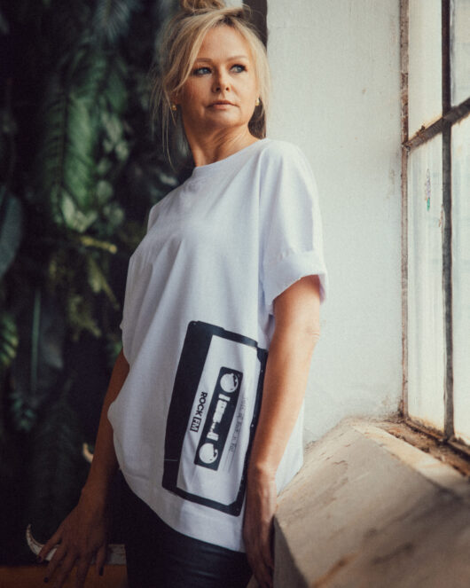 Oversize-Shirt – casette big – white