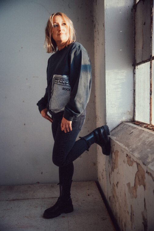 Vintage-Sweatshirt - AMP - G. Dyed Black Rock – Bild 3