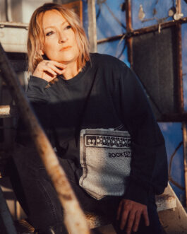 Vintage-Sweatshirt – AMP – G. Dyed Black Rock