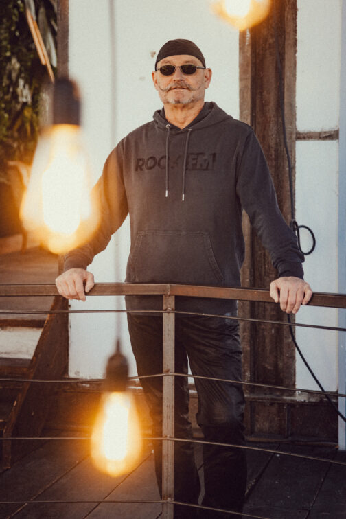 Vintage-Hoodie - pure ROCK FM - G. Dyed Black Rock – Bild 4